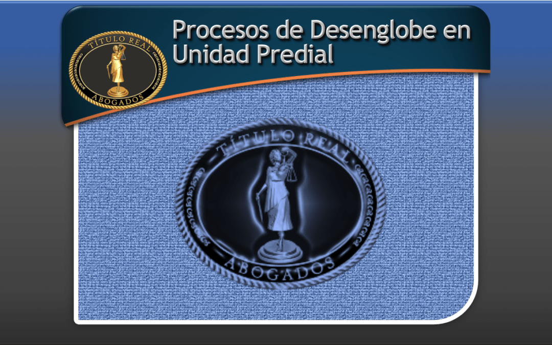 Procesos de Desenglobe en Unidad Predial